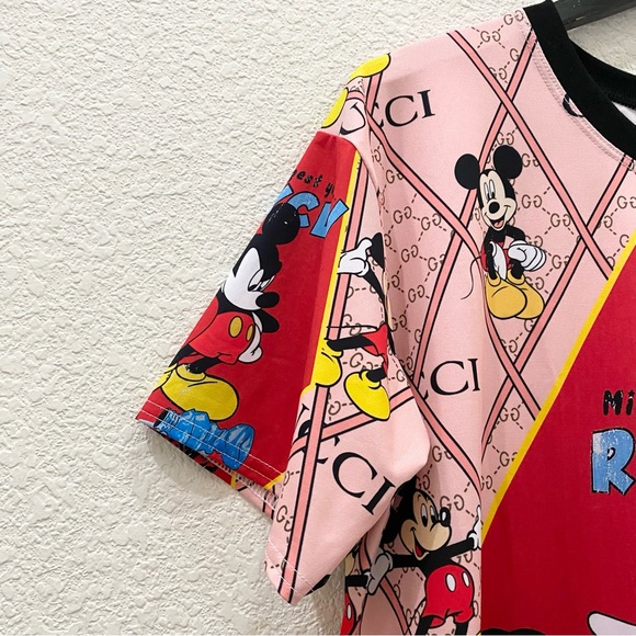 Mickey Suggest you to Recycle Plastic Bottle Printed Pajama Short Set Sleepwear - Picture 13 of 14